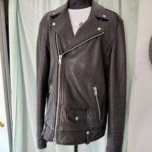 Women's Moto Leather Jacket Size med